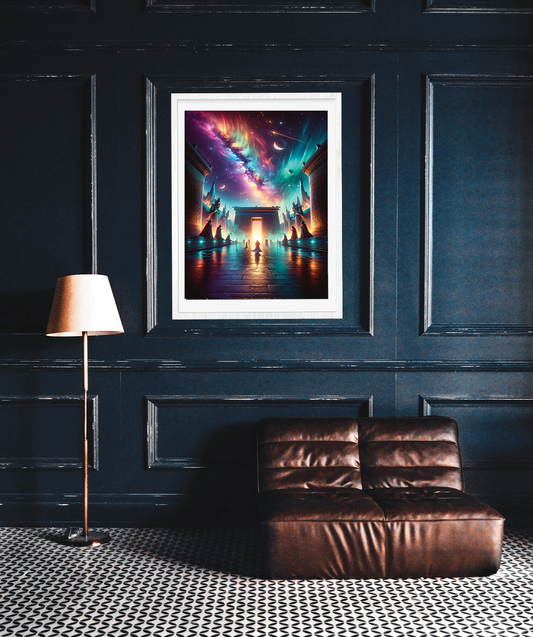 Nebular Crossing - Digital Collage Art Print