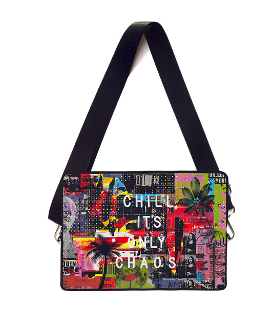 'Chill Its Only Chaos' Laptop Sleeve With Carrying Strap - Odd Behaviour Store