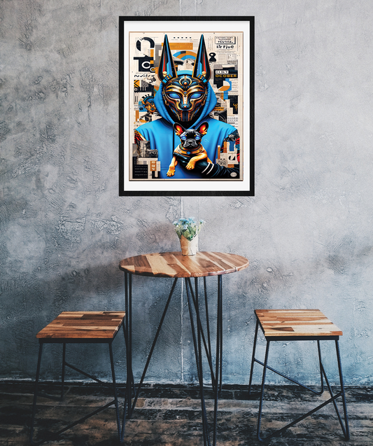 Anubis X2 - Digital Collage Art Print