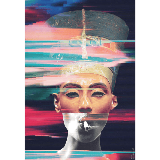 Nefertiti X - Digital Collage Art Print - Odd Behaviour Store
