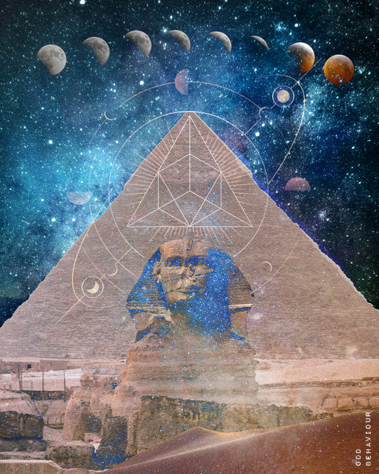 Pyramidion - Digital Collage Art Print - Odd Behaviour Store