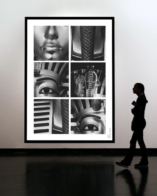 Pharaoh Defragmented - Collage Art Print - Odd Behaviour Store