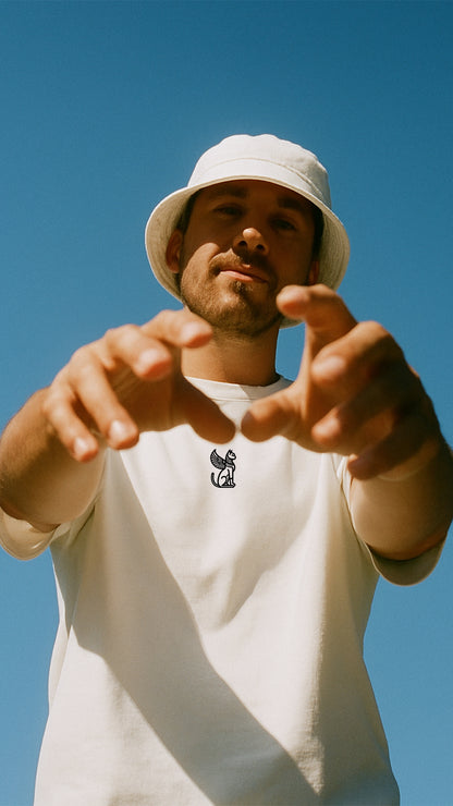 The Grid – White Oversized Tee